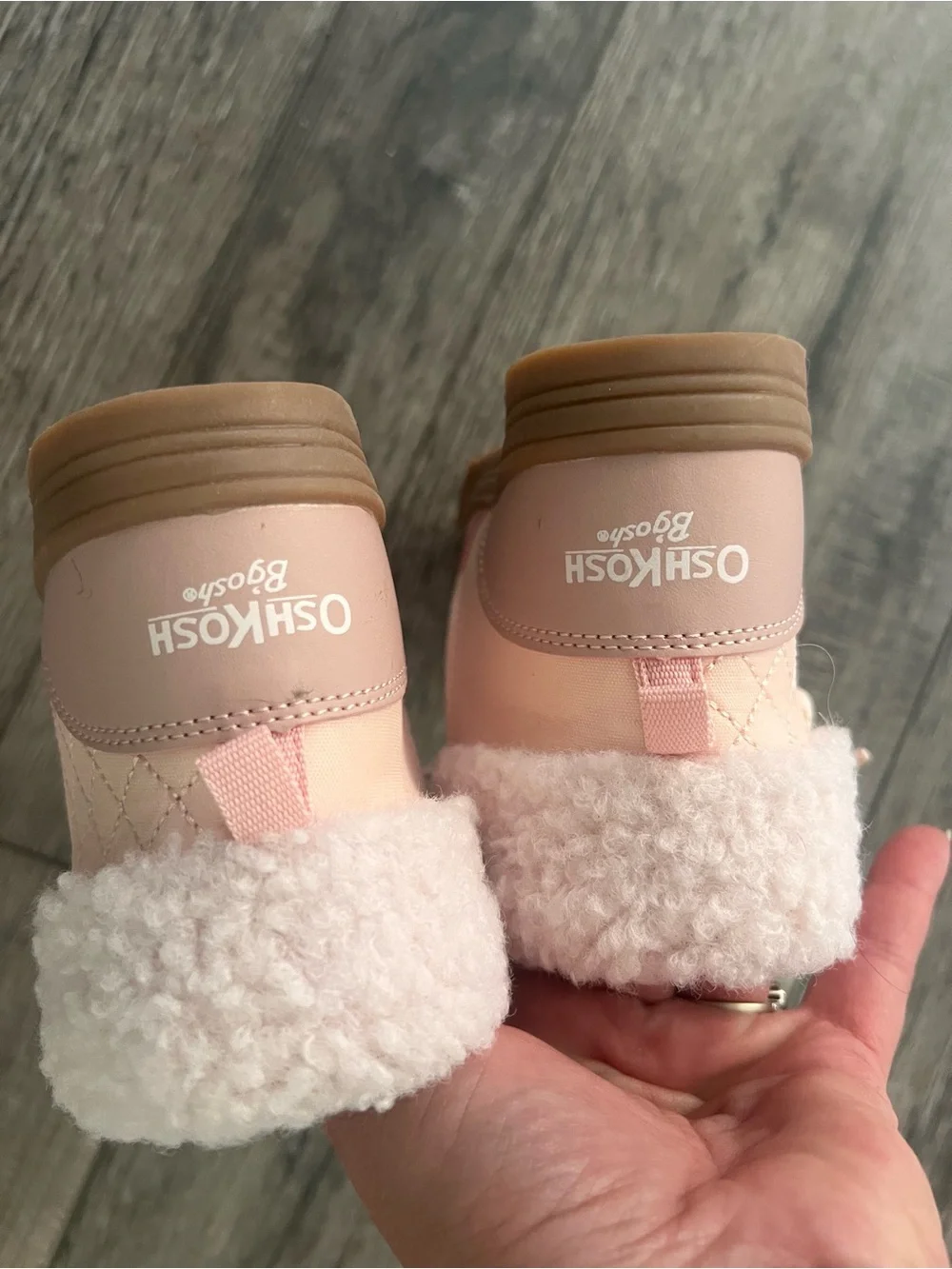 OshKosh B'gosh Pink Quilted Faux-Fur Lined Kids Boots